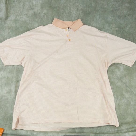 EUC Tehama Clint  Striped Multicolor COTTON Polo GOLF SHIRT  Men's Size XXL ANB - Picture 4 of 7